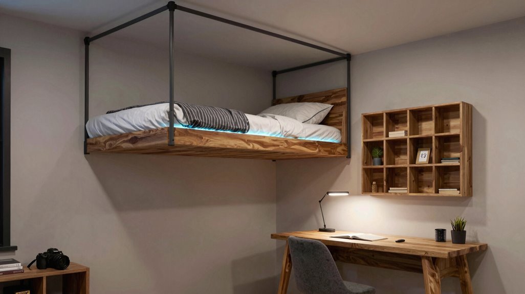 5 Teenage Boys Bedroom Ideas That Actually Work 4 hanging beds leds desks