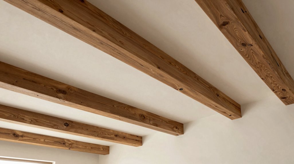 10 Faux Wood Beam Ceiling Ideas That Transform Any Room 4 hidden faux beam curtain integration system
