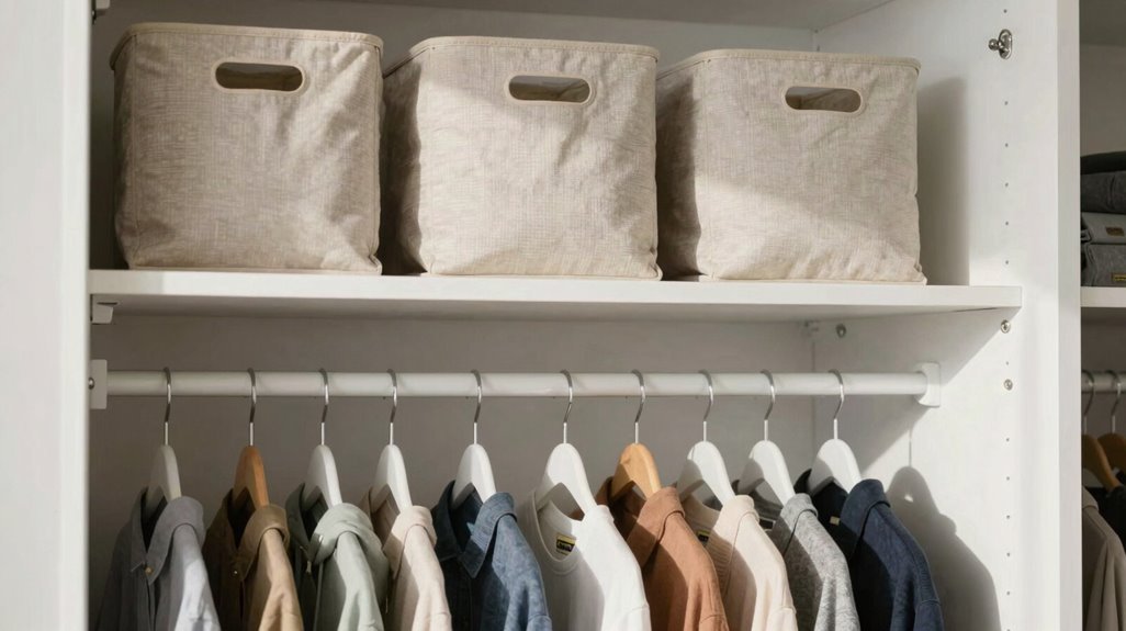 5 IKEA Closet Ideas for Affordable Organization Solutions Under $50 4 high shelf above hanging rod