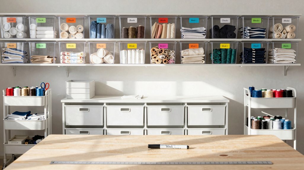 label and reset weekly organization