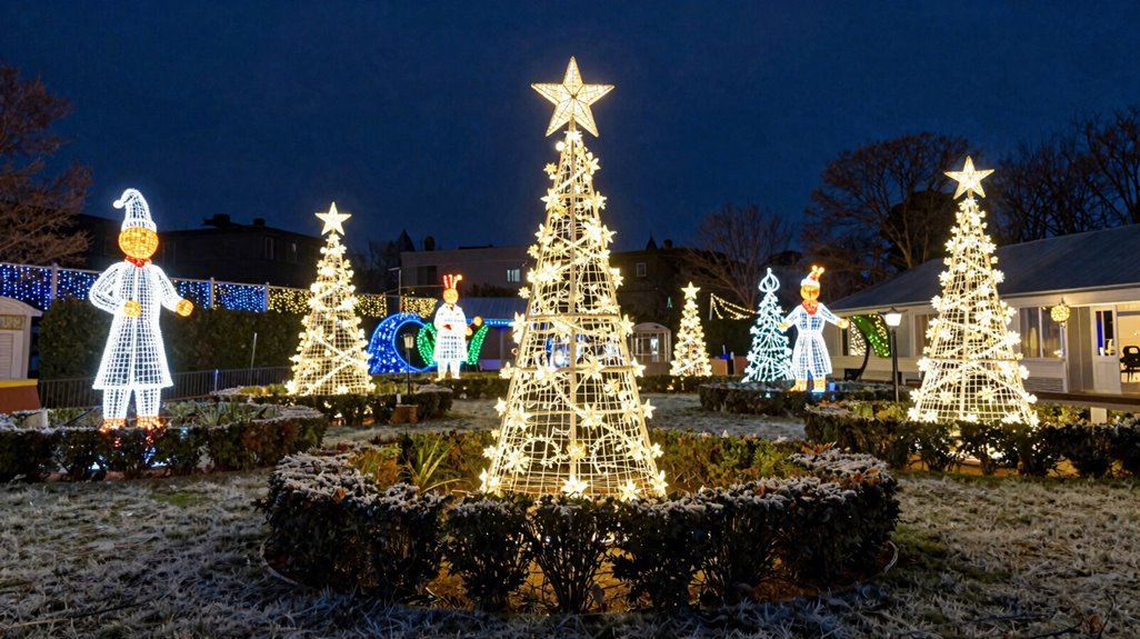 large illuminated centerpiece yard decor