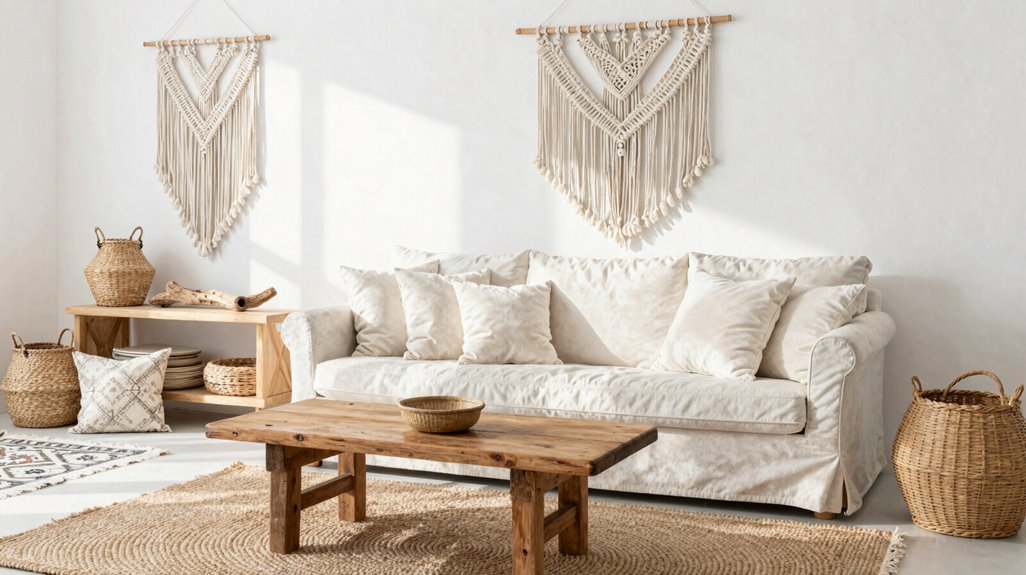 layered textures natural boho warmth