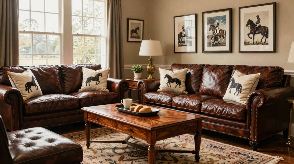 leather detailing restrained equestrian accents