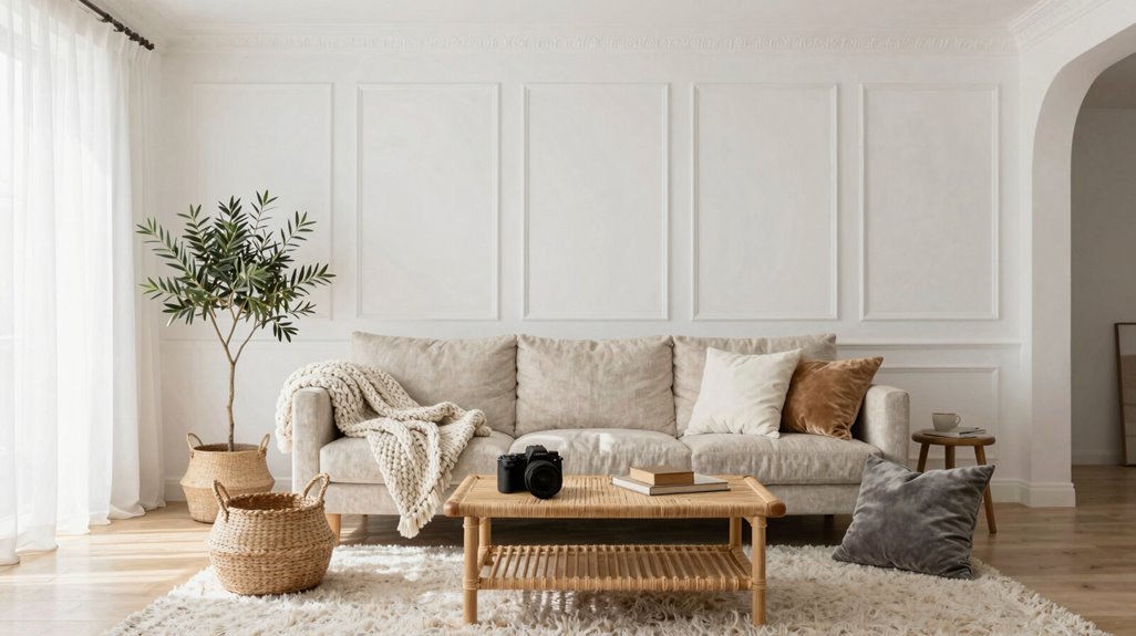 leather wool linen textures mix