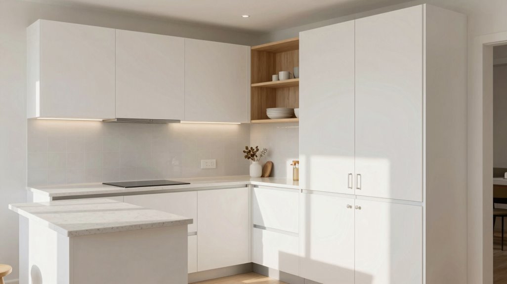 3 Kitchen Cabinet Ideas That Transform Small Spaces 1 light bright two tone kitchen finishes