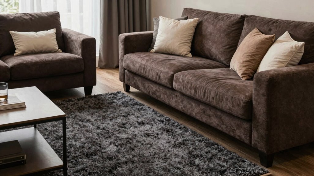 10 Dark Brown Couch Living Room Ideas That Actually Work 10 light brown rug earthy accents balance