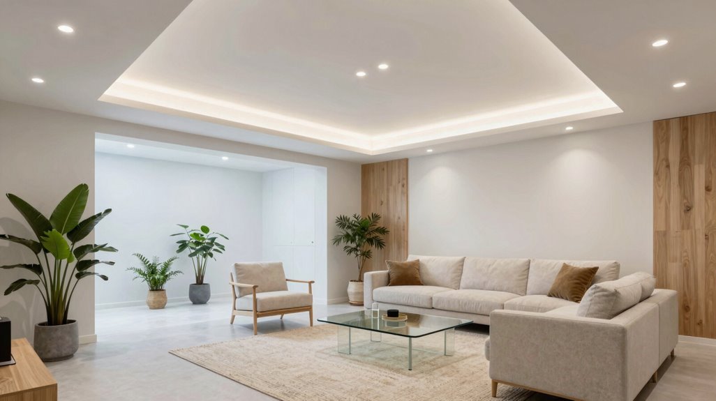 5 Basement Living Room Ideas to Transform Your Space 1 light reflective basement wall treatments