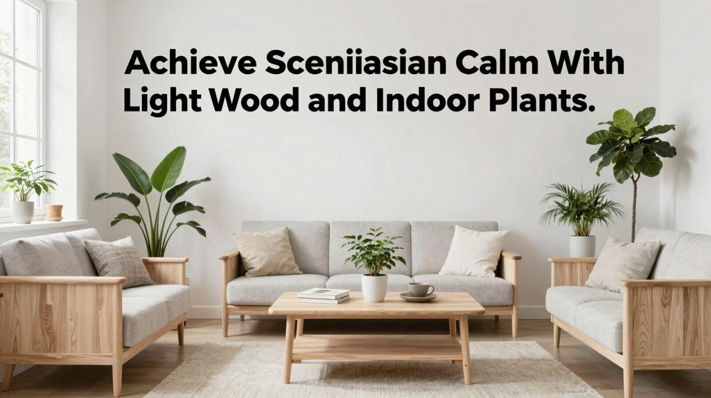 15 Ways to Create Your Dream White Living Room 7 light wood indoor plants minimalist furniture