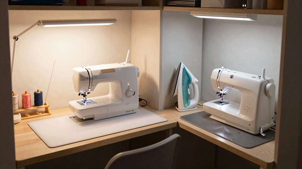 lighting zones for sewing accuracy