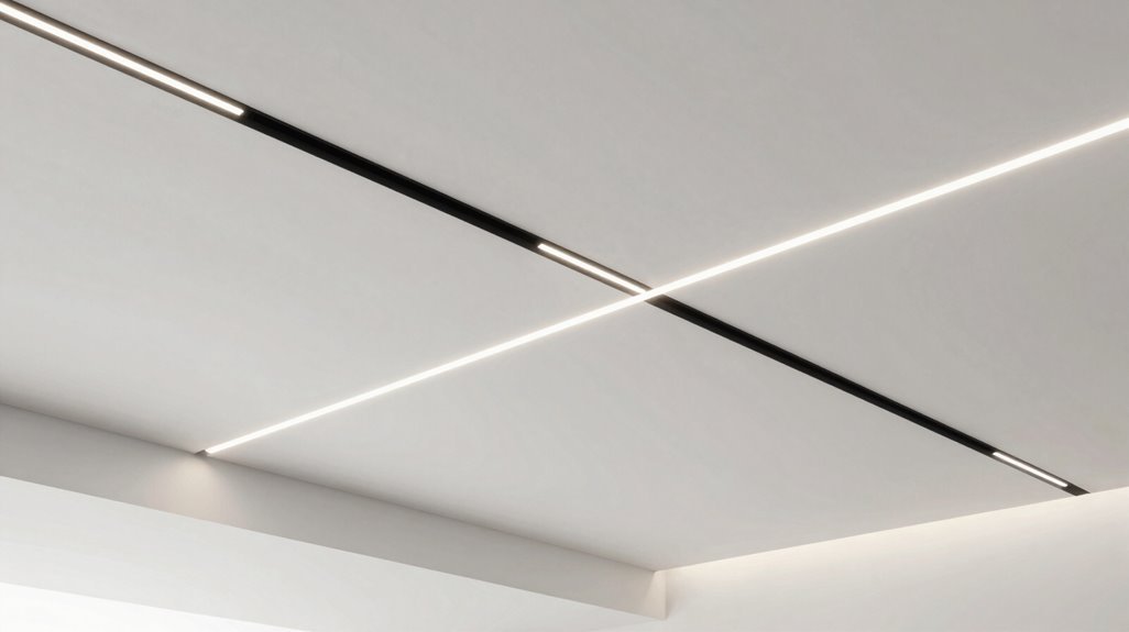 linear flush mount beams align spacing