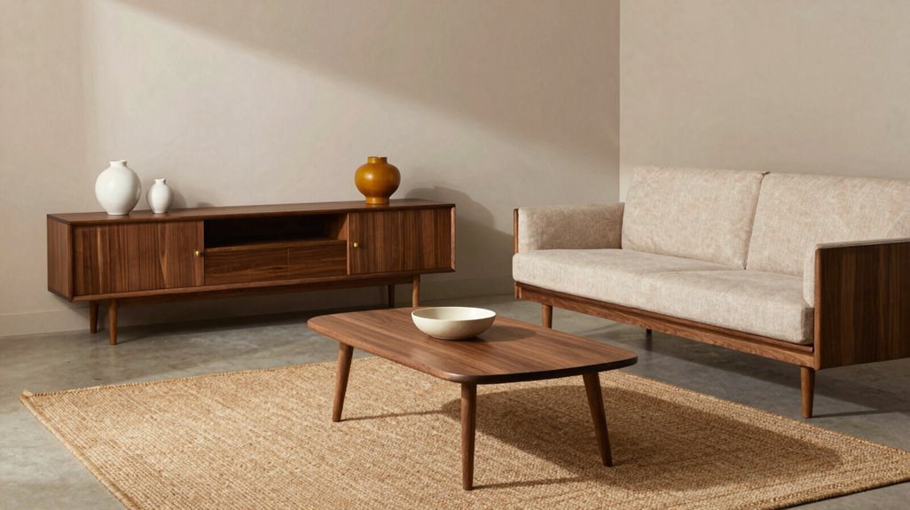 How to Decorate a Mid-Century Modern Living Room in 10 Essential Ways 1 low profile piece clean sightlines