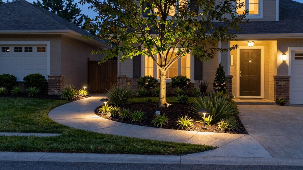 7 Front of House Landscaping Ideas That Boost Curb Appeal 5 low voltage lighting for safe evenings
