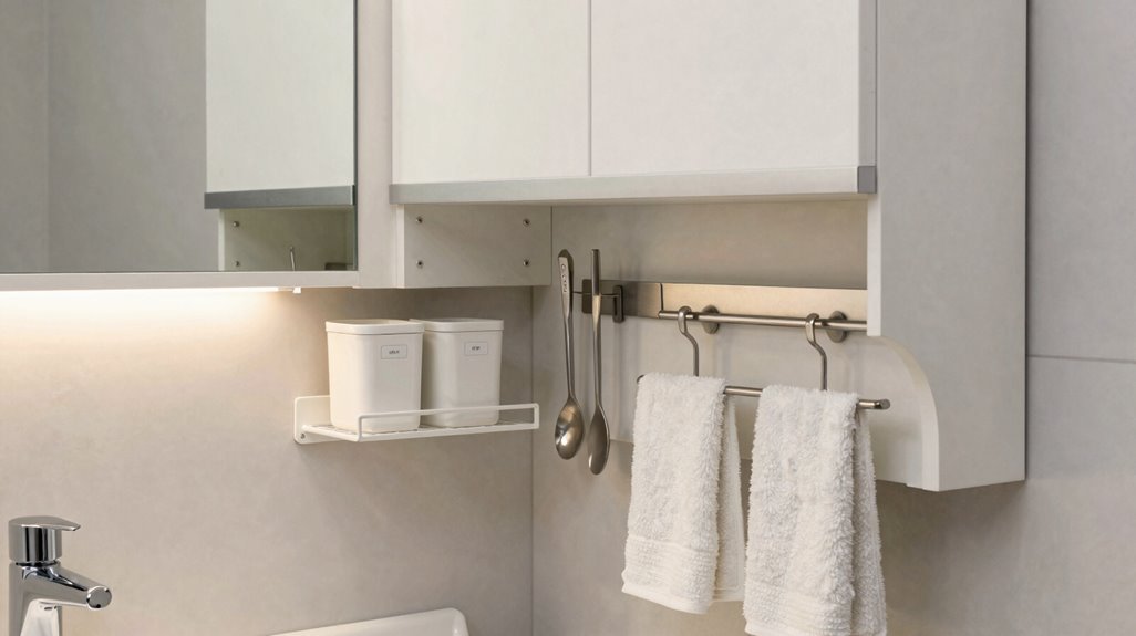 magnetic cabinet strips storage solution