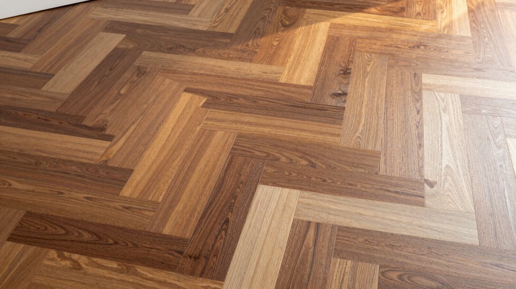 matte wire brushed chevron finishes