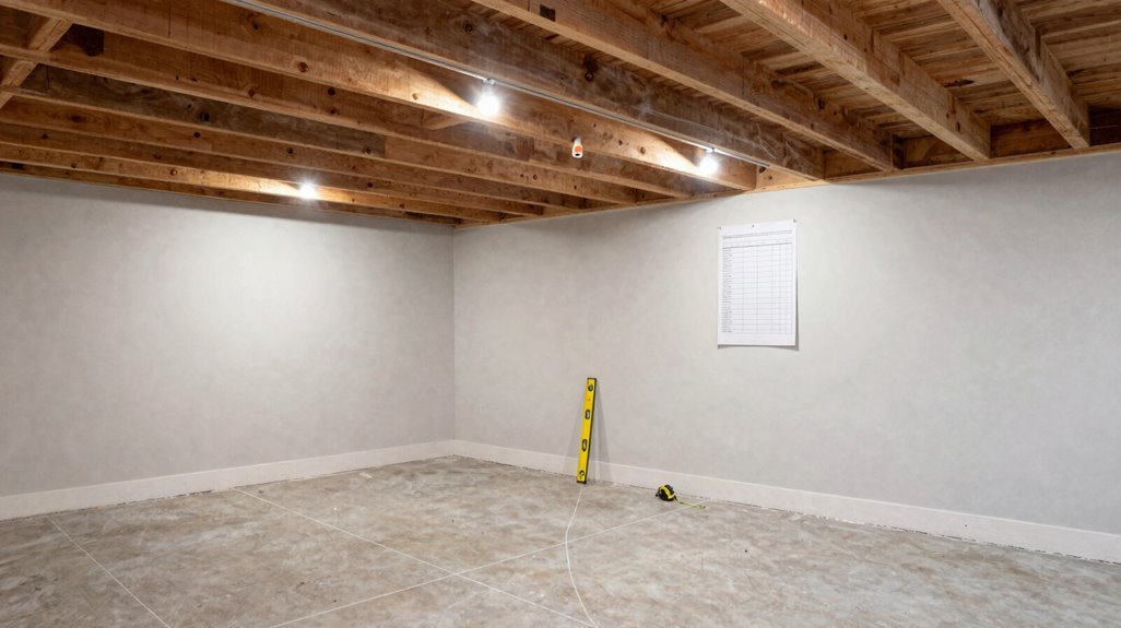 measure ceiling height early for layout constraints