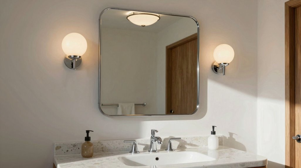 7 Mid-Century Modern Bathroom Tips for Decorating With Retro Style 4 mid century lighting forms finishes warmth