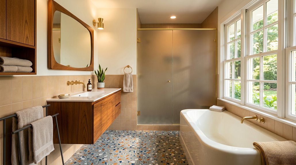 mid century modern bathroom decorating guide