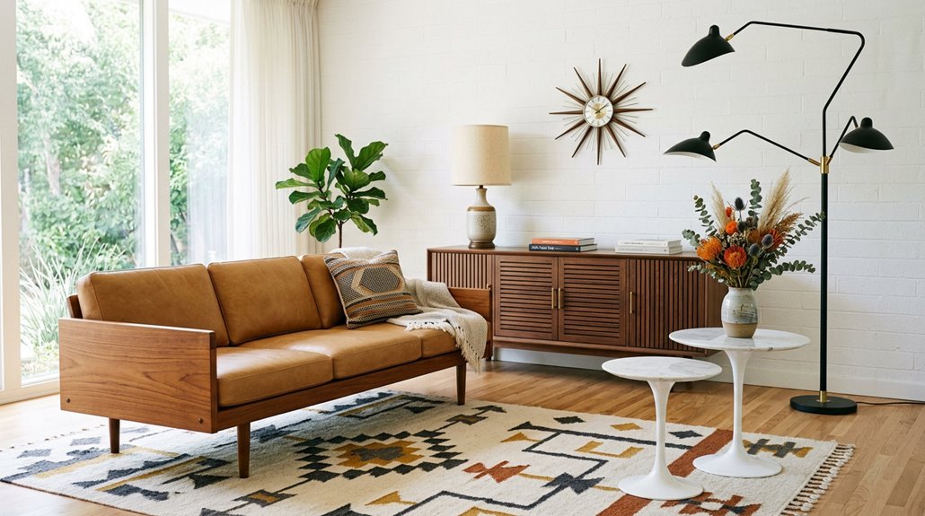mid century modern living room essentials