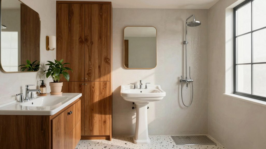 How to Decorate a Mid Century Modern Bathroom Complete Guide 7 mid century vanity durable fixtures