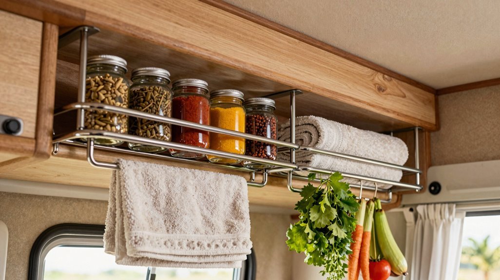 7 Small Camper Hacks That Maximize Every Inch of Space 2 mount wall mounted storage solution