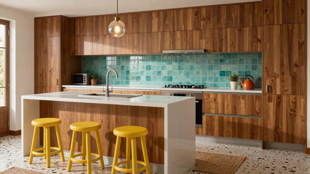 5 Tips for Decorating a Mid-Century Modern Kitchen 3 mustard accents with restrained color