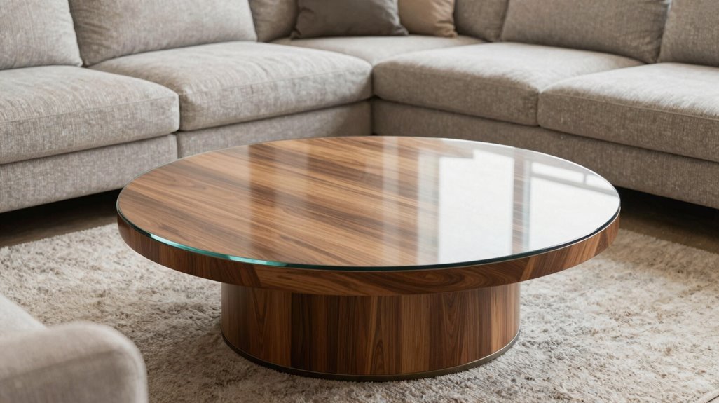 off center round table sectional balance