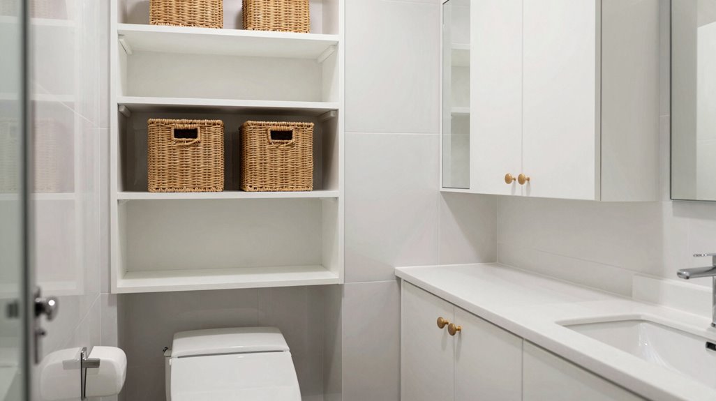 over the toilet storage options