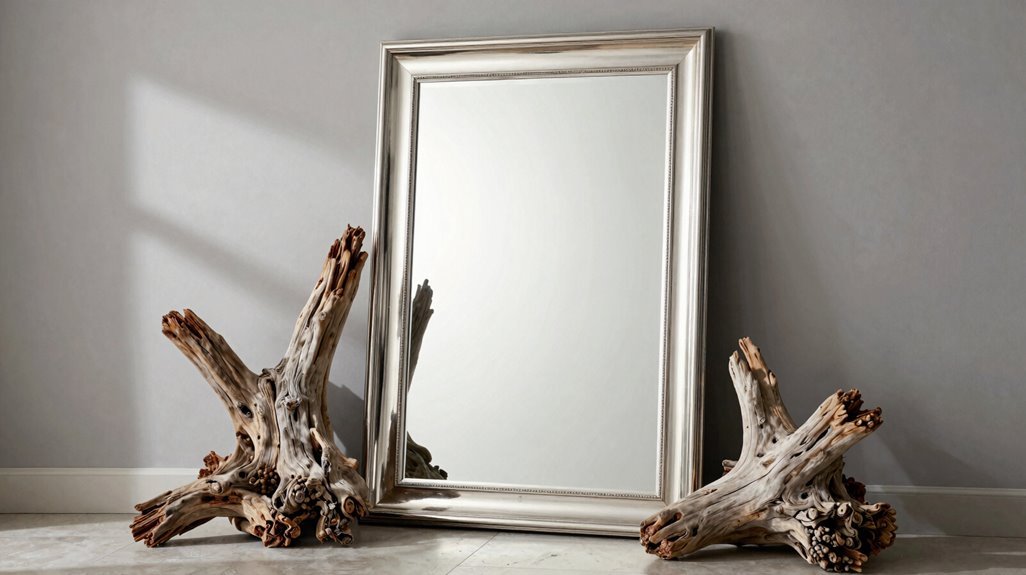 oversized aran isles silver mirror
