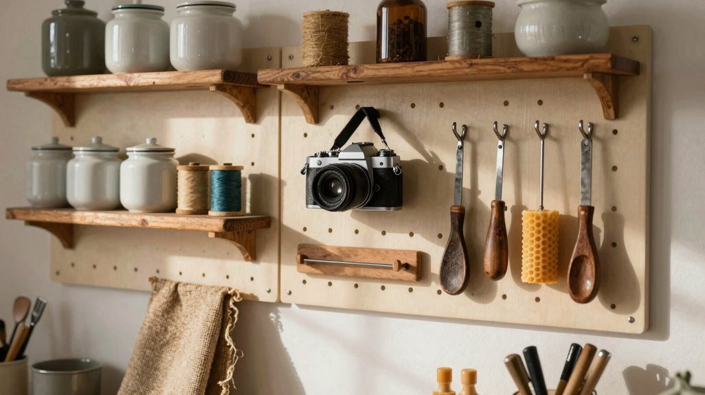 pegboard wall for adaptable tool organization