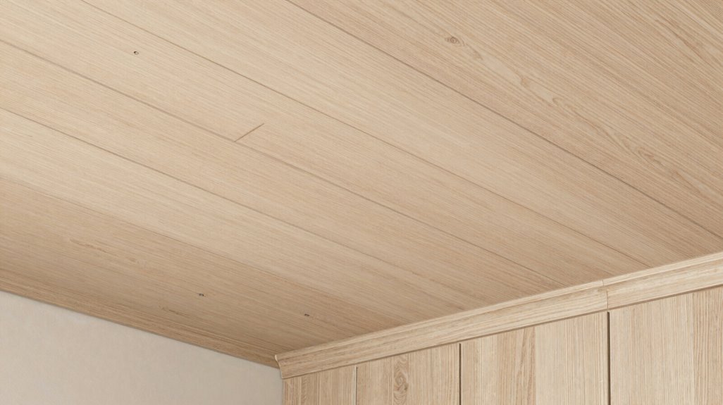pickled oak ceiling finish