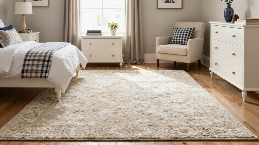 plush neutral rug grounds space