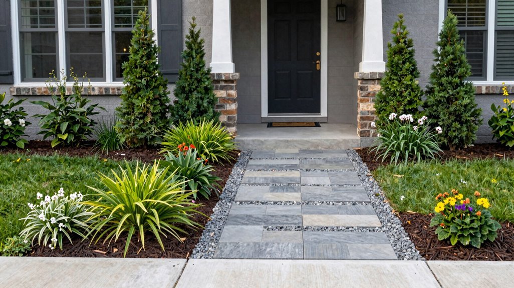 7 Front of House Landscaping Ideas That Boost Curb Appeal 2 porous drainage cost vs durability