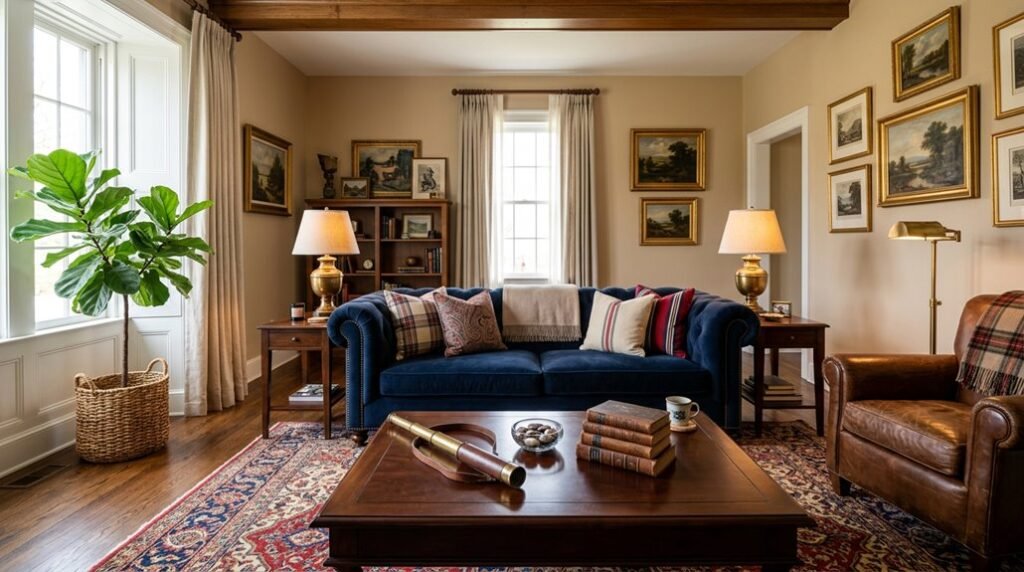 ralph lauren living room aesthetics