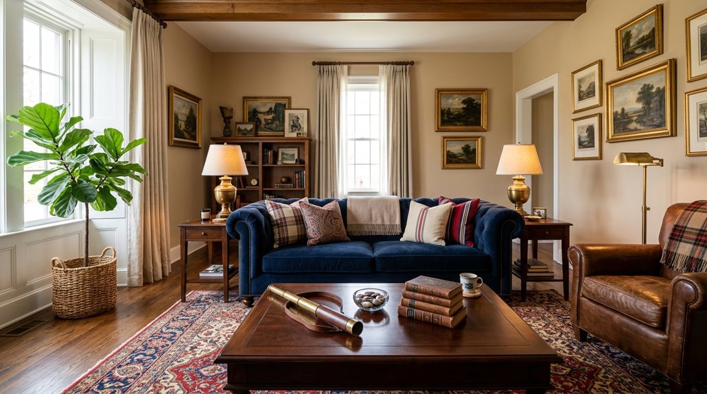 ralph lauren living room aesthetics