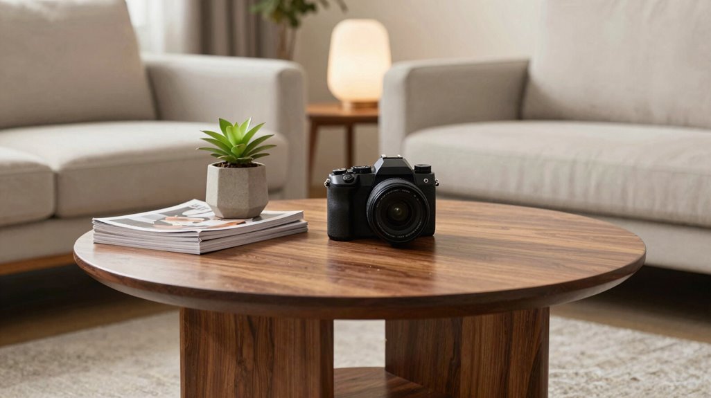 round coffee table 1 2 inches below seat