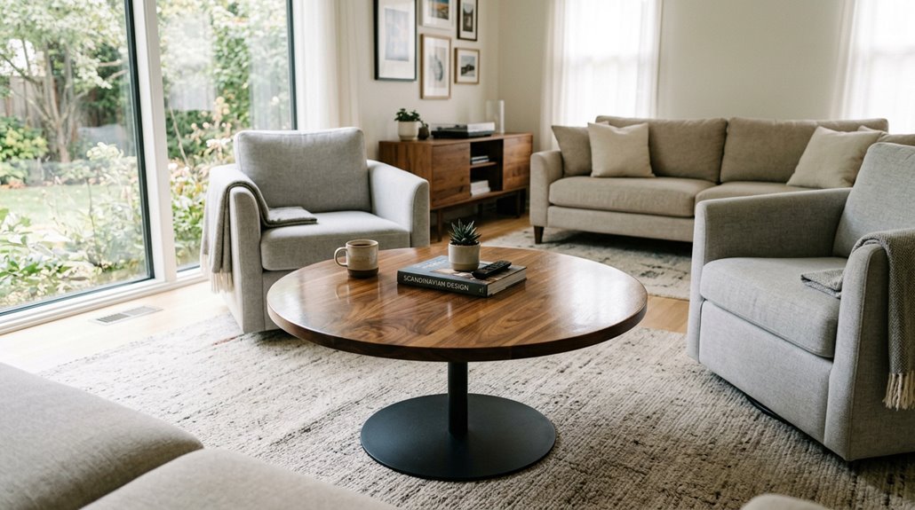 round coffee table size question asked