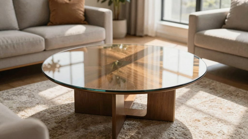 round coffee table sizing guidelines proportions clearance span