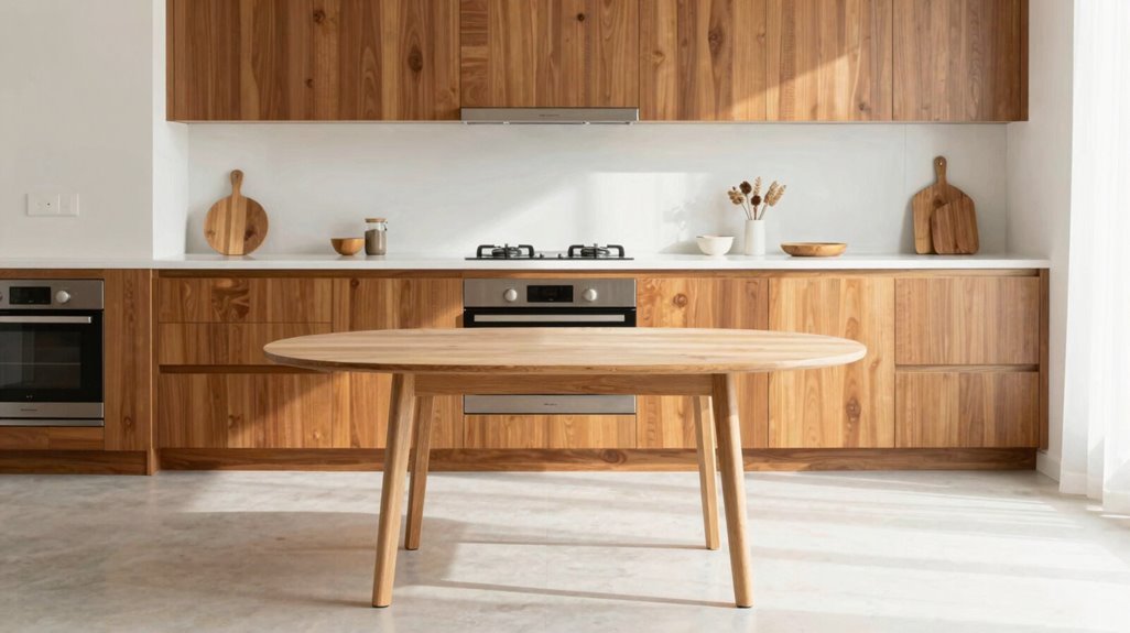 How to Decorate Mid-Century Modern Kitchens in 10 Steps 8 round tapered leg dining table