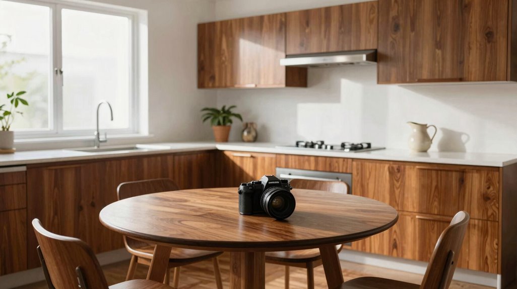 10 Mid-Century Modern Kitchen Decorating Tips 7 round wooden round table creates intimate gatherings