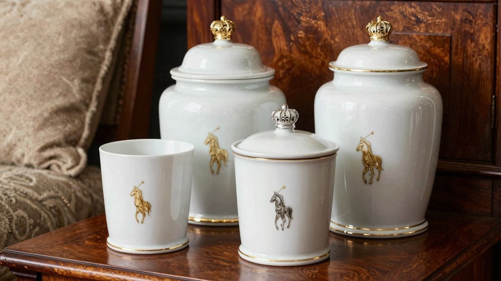 royal arms porcelain candle jars