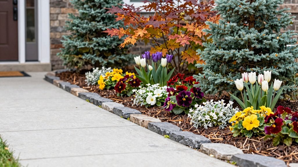 7 Front of House Landscaping Ideas That Boost Curb Appeal 7 seasonal color year round curb appeal