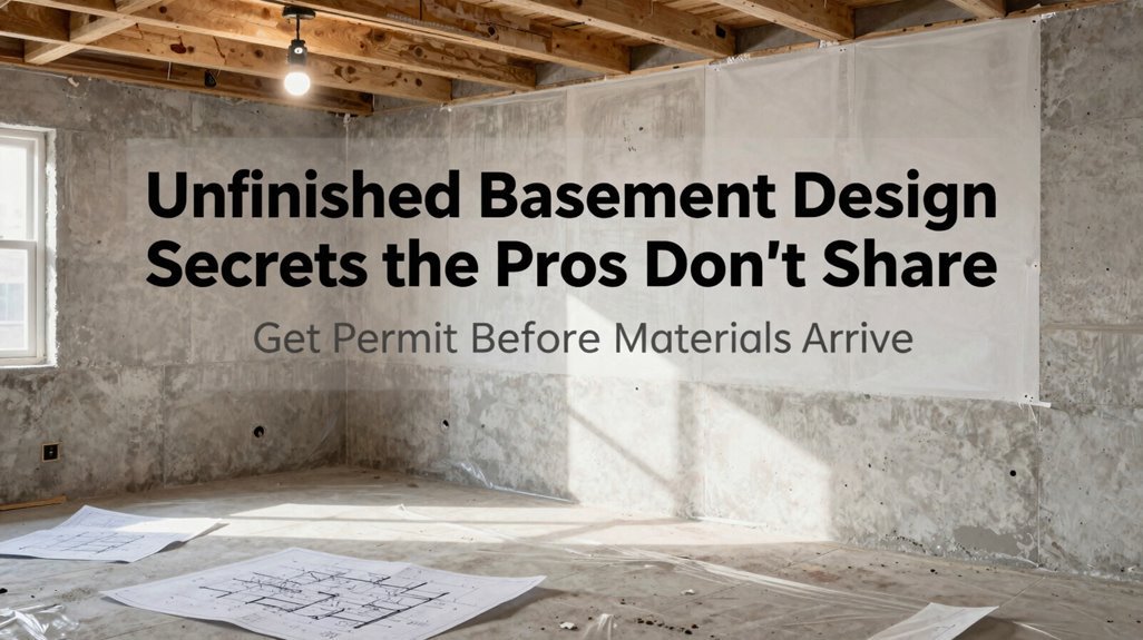 10 Unfinished Basement Design Secrets the Pros Don't Share 10 secure permits before materials arrive