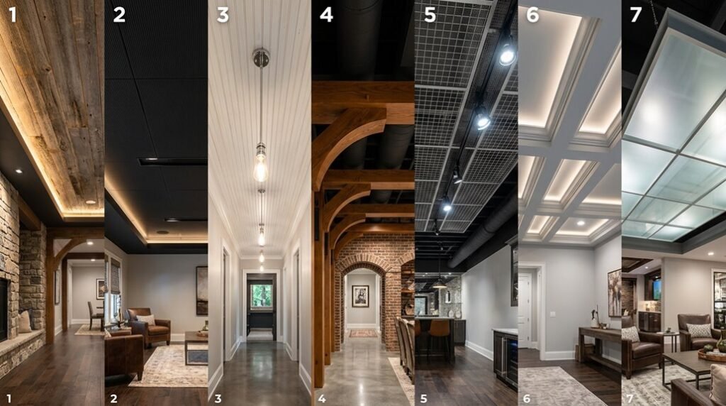 seven brilliant basement ceiling ideas