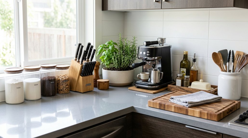 seven step kitchen counter organization guide