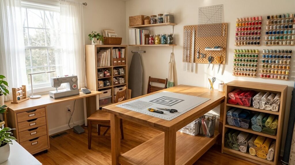 seven steps for sewing room organization