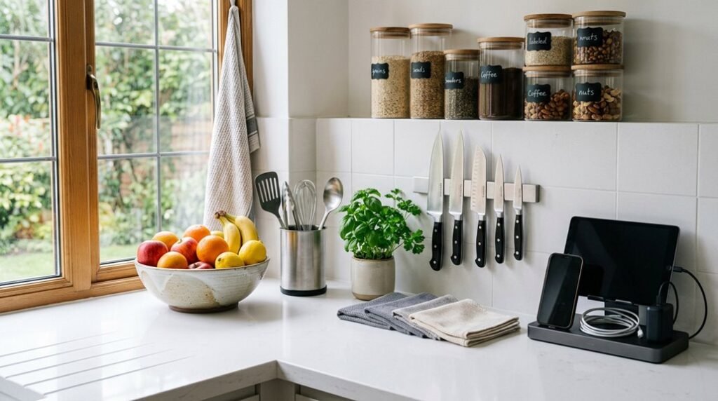 seven steps to tidy counters