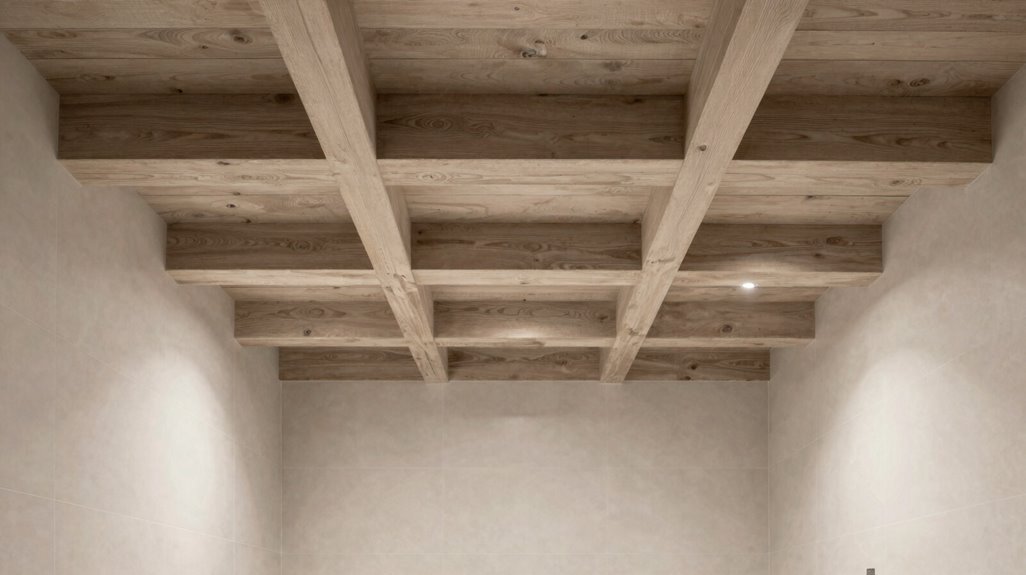 10 Faux Wood Beam Ceiling Ideas That Transform Any Room 5 short faux wood beams for bathrooms