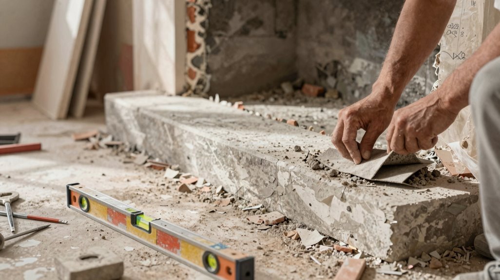 10 Steps to Create a Fireplace Hearth From Scratch 3 shut gas strip surround level subfloor