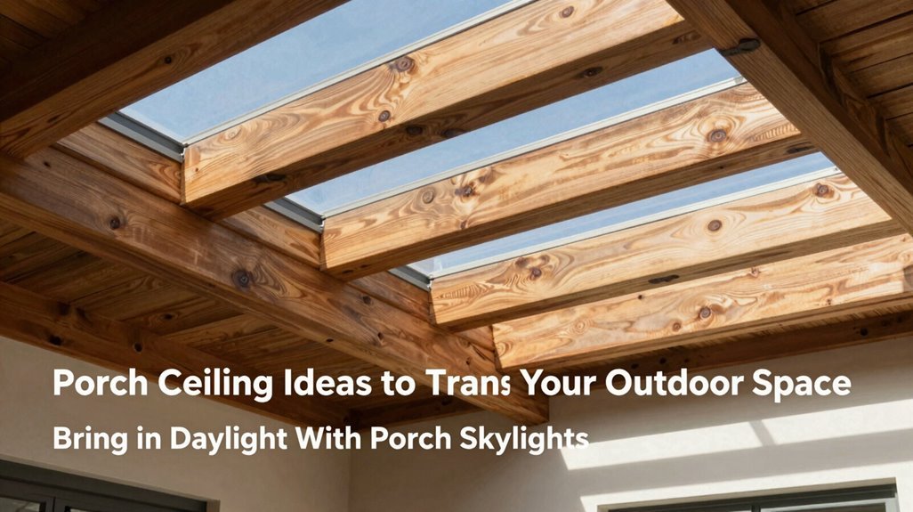 10 Porch Ceiling Ideas to Transform Your Outdoor Space 5 skylights brighten porch with safeguards