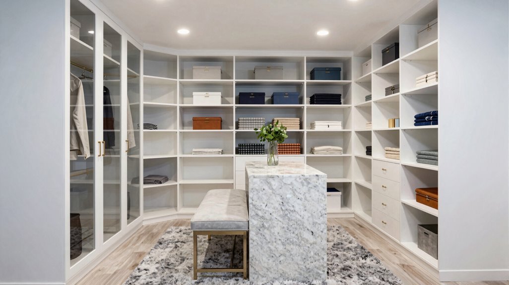 10 Best Basement Walk-In Closet Design Ideas for 2027 9 slim bench or compact island solution